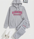 HAUS OF AMEN In Jesus Name Tracksuit Set | Heather Grey & Pink