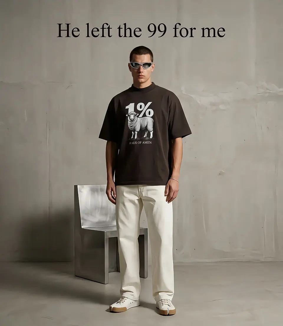 HAUS OF AMEN — The 1% Oversized Sheep Tee (Dark Espresso)